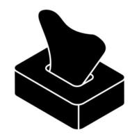 un icono de diseño perfecto de caja de pañuelos vector