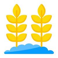 An editable design icon of growing leaves vector