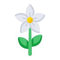 A beautiful design icon of jasmine flower vector