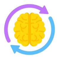 Perfect design icon of brain update vector