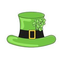 Leprechaun Hat with Clover Leaves Isolated Element for St Patricks Day vector