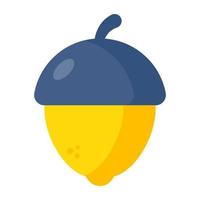 A beautiful design icon of acorn fruit vector