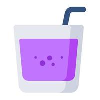 An editable design icon of drink glass vector