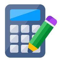 A premium download icon of number cruncher, calculator vector