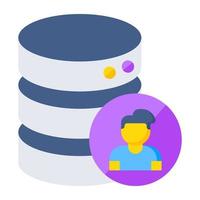 An icon design of database user vector