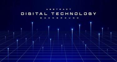 tecnología digital en todo el mundo red global conexión a internet fondo azul, tecnología cibernética abstracta mundo futurista del mapa del planeta, ai big data, innovación 5g futuro wifi inalámbrico, vector de ilustración