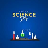 National Science Day Social Media Post vector