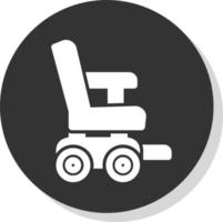 Automatic Wheelchair Vector Icon Design