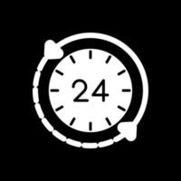 Diseño de icono de vector de 24 horas