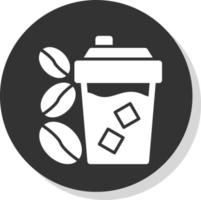 Iced Coffee Vector Icon Design