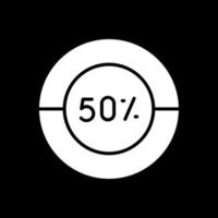 Half Pie Chart Vector Icon Design