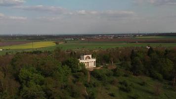Aerial orbit view of Apollon temple in Lednice video
