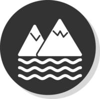 bahía paisaje vector icono diseño