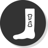 Broken Leg Vector Icon Design