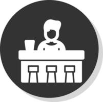 Bar Counter Vector Icon Design