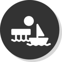 Dock Landscape Vector Icon Design