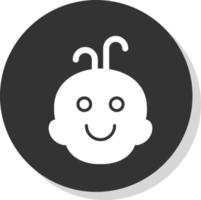 diseño de icono de vector de sonrisa de bebé