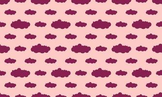 Vector white seamless pattern with purple clouds