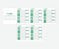 Password Log Book. Password Tracker vector