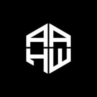 aahw letra logo creativo diseño con vector gráfico, aahw sencillo y moderno logo.