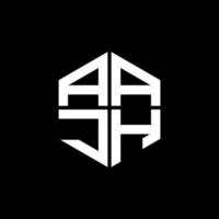 aajh letra logo creativo diseño con vector gráfico, aajh sencillo y moderno logo.