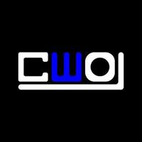CWO letter logo creative design with vector graphic, CWO simple and modern logo.