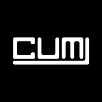 CUM letter logo creative design with vector graphic, CUM simple and modern logo.