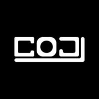 COJ letter logo creative design with vector graphic, COJ simple and modern logo.