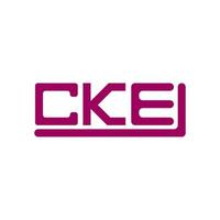 CKE letter logo creative design with vector graphic, CKE simple and modern logo.