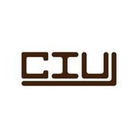 CIU letter logo creative design with vector graphic, CIU simple and modern logo.