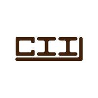 CII letter logo creative design with vector graphic, CII simple and modern logo.