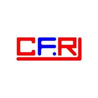 CFR letter logo creative design with vector graphic, CFR simple and modern logo.