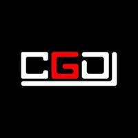 CGD letter logo creative design with vector graphic, CGD simple and modern logo.