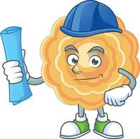 Chinese mooncake cartoon character style vector