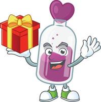 Purple potion cartoon character style vector