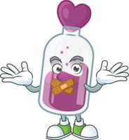 Purple potion cartoon character style vector