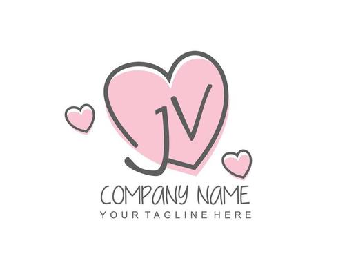 Initial VL with heart love logo template vector 20158682 Vector