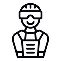 Paintball player icon outline vector. Gun mask vector