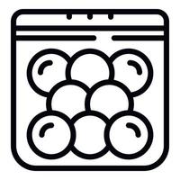 Paintball balls pack icon outline vector. Ball paint vector