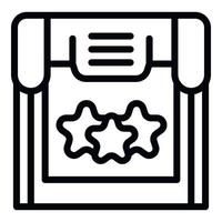 Star plotter icon outline vector. Printer format vector