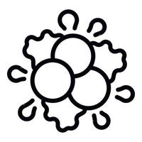 Target splash icon outline vector. Player action vector