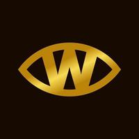 Initial W Eye Logo vector