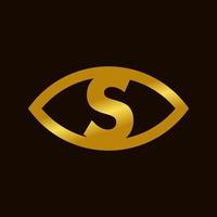 Initial S Eye Logo vector