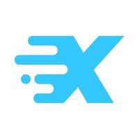 Blue Initial X Motion Logo vector