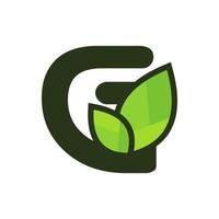 Initial G Leaf Logo vector