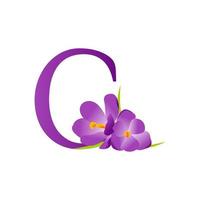 Initial C Flower Logo vector