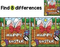 Happy Easter Find The Differences vector