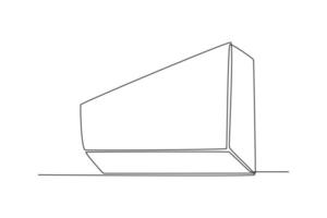 Single one line drawing rectangular prism. Geometric shapes concept. Continuous line draw design graphic vector illustration.