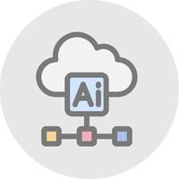 diseño de icono de vector de arquitectura basada en la nube