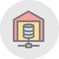 Data Warehouse Vector Icon Design